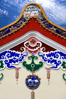 Image of a traditional Chinese building roof in Malaysia