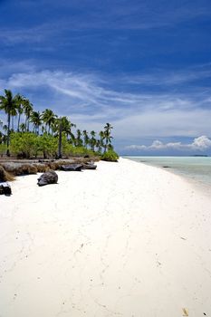 Image of a beach on a remote Malaysian tropical island.