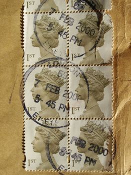 Range of British postage stamps from the UK