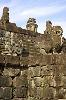 Image of UNESCO's World Heritage Site of Preah Ko, located at Siem Reap, Cambodia.