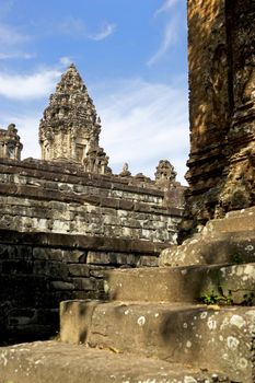 Image of UNESCO's World Heritage Site of Preah Ko, located at Siem Reap, Cambodia.