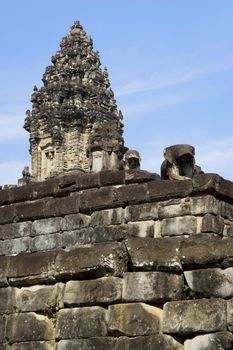 Image of UNESCO's World Heritage Site of Preah Ko, located at Siem Reap, Cambodia.