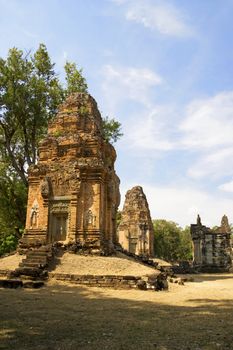 Image of UNESCO's World Heritage Site of Preah Ko, located at Siem Reap, Cambodia.