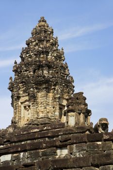 Image of UNESCO's World Heritage Site of Preah Ko, located at Siem Reap, Cambodia.