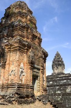 Image of UNESCO's World Heritage Site of Preah Ko, located at Siem Reap, Cambodia.