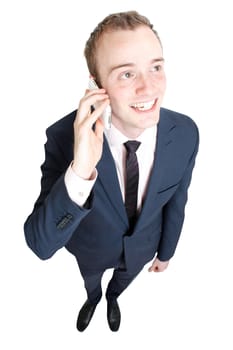 Business man talking in cell phone