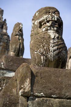 Image of UNESCO's World Heritage Site of Preah Ko, located at Siem Reap, Cambodia.