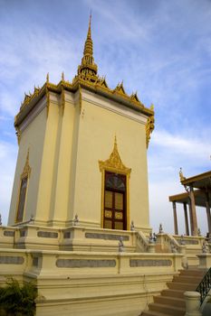 Image of one of the many buildings, located within the Royal Palace grounds at Phnom Penh, Cambodia.