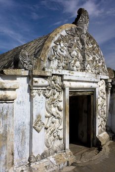 Image of an ancient royal building at Taman Sari Royal Water Park, Yogyakarta, Indonesia.