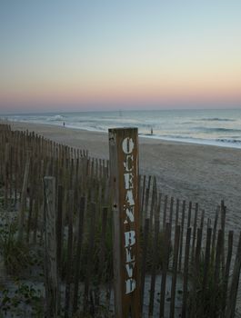 View at the end of road on a North Carolina beach.