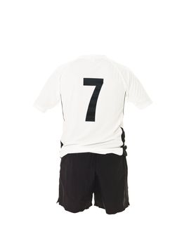 Football shirt with number 7 isolated on white background