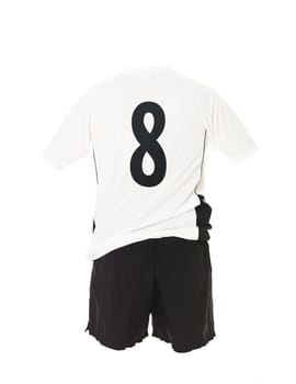 Football shirt with number 8 isolated on white background
