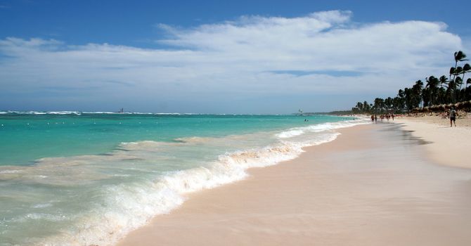 The stunning beach at Punta Cana, Dominican Republic.