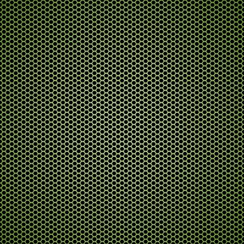 Illustrated Abstract green hexagon seamless tile black background