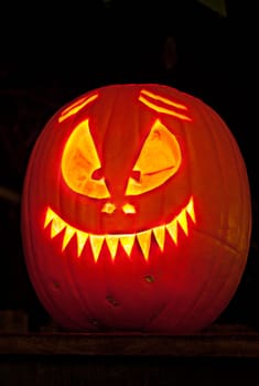 pumpkin lantern as seen during Halloween