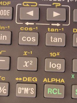 buttons on a scientific computer