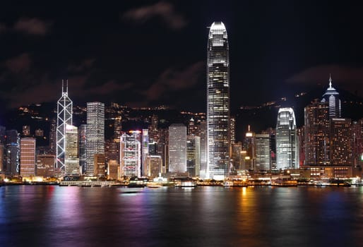 Hong Kong skyline at night