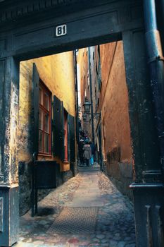 The narrowest street in the heart of the city