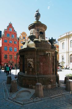 Well on the old market square in Stockholm
