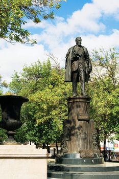 Monument to engineer Shuhovu on a parkway ring in Moscow.