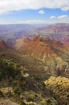 Views of the Grand Canyon on Colorado river in Arizona