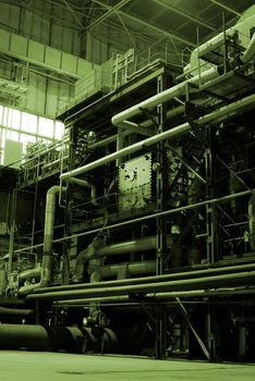 Pipes inside energy plant        