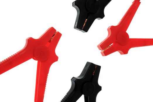 Jumper Cables Isolated on a White Background.