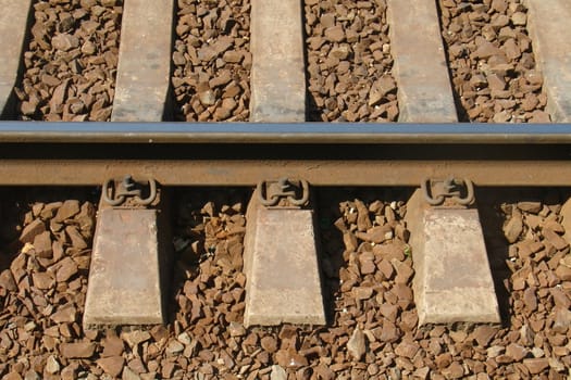 Closeup photo of a railroad way