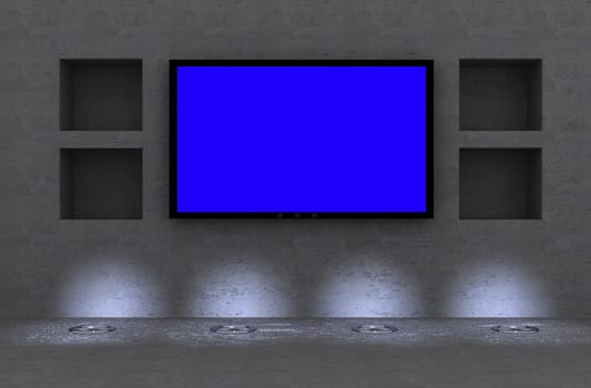 lcd/plasma tv in modern interior room