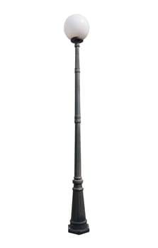 An isolated photo of an old street lamppost
