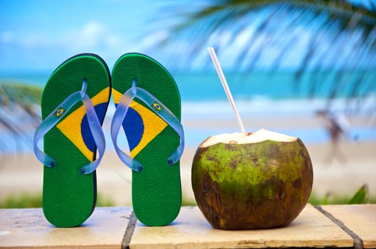 Brazilian Flipflop on the beach