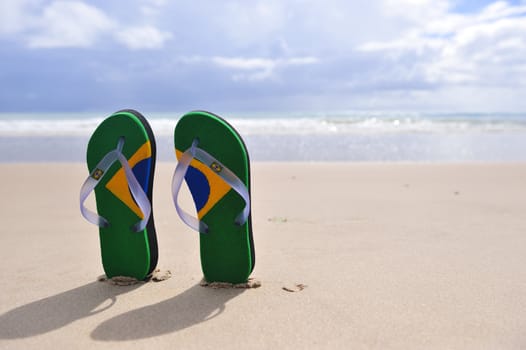 Brazilian Flipflop on the beach