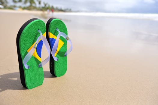 Brazilian Flipflop on the beach