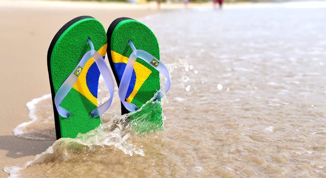 Brazilian Flipflop on the beach