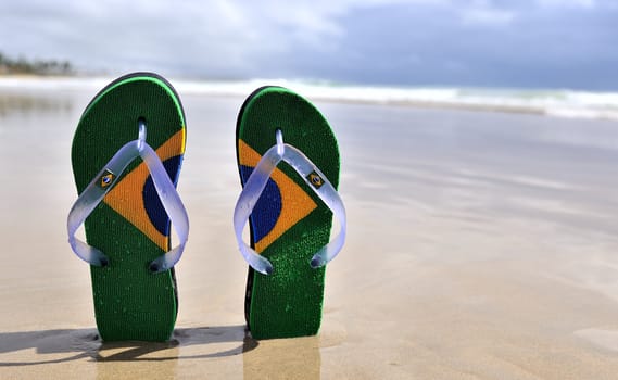 Brazilian Flipflop on the beach