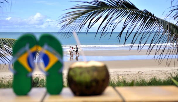 Brazilian Flipflop on the beach