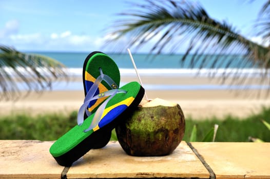 Brazilian Flipflop on the beach
