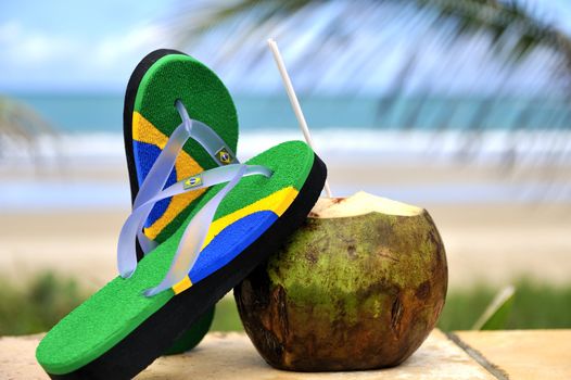 Brazilian Flipflop on the beach