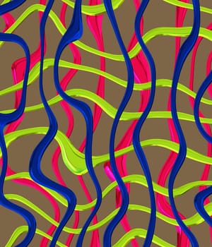 seamless texture of draped plastic lines in bright colors