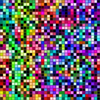 seamless texture of many colorful square dots 