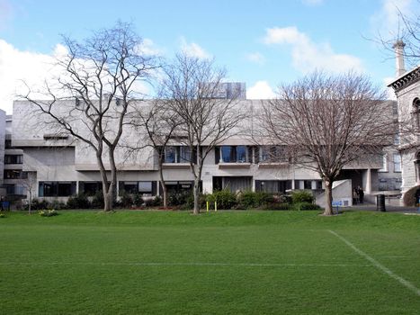 Berkeley library, modern brutalist building in Dublin