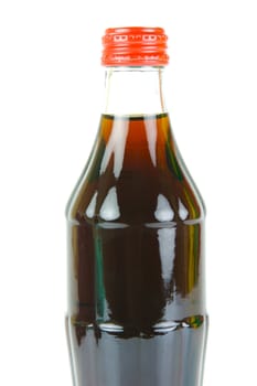 Cola bottles isolated against a white background