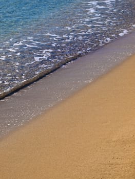 Detail from a typical beach on the Mediterranean island of Malta