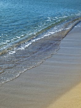 Detail from a typical beach on the Mediterranean island of Malta