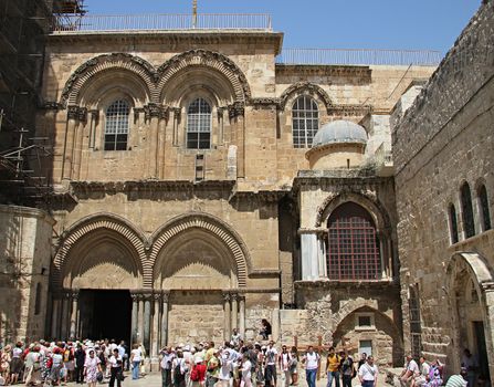 Entrance in the Church of the Holy Sepulchre, Jerusalem