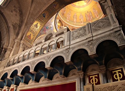 Fragment of interior of Holy Sepulchre Church, Jerusalem