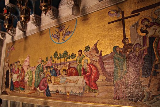 Fragment of mosaic of Holy Sepulchre Church, Jerusalem