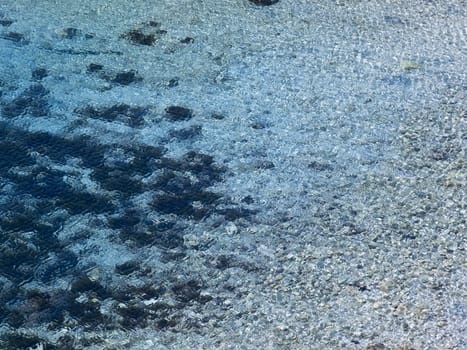 Detail and texture of slightly rippled ocean water in the Mediterranean