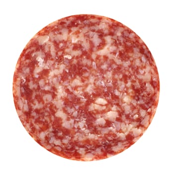 Salami isolated in white