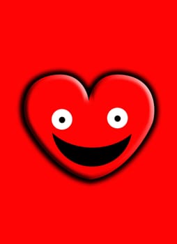 Concept image of a happy heart.
